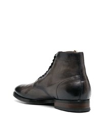 Bottes de loisirs en cuir gris foncé Officine Creative