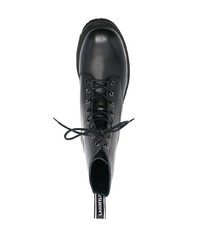 Bottes de loisirs en cuir imprimées noires Karl Lagerfeld