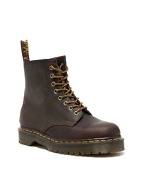 Bottes de loisirs en cuir marron foncé Dr. Martens