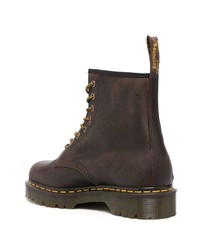 Bottes de loisirs en cuir marron foncé Dr. Martens