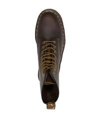 Bottes de loisirs en cuir marron foncé Dr. Martens