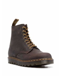 Bottes de loisirs en cuir marron foncé Dr. Martens