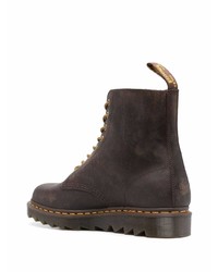 Bottes de loisirs en cuir marron foncé Dr. Martens