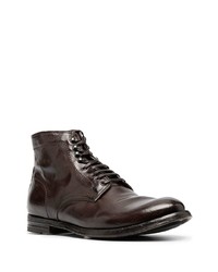 Bottes de loisirs en cuir marron foncé Officine Creative