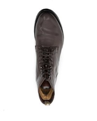 Bottes de loisirs en cuir marron foncé Officine Creative