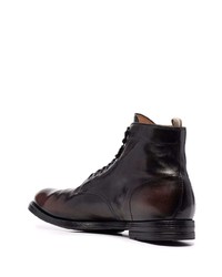 Bottes de loisirs en cuir marron foncé Officine Creative