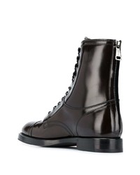 Bottes de loisirs en cuir marron foncé Dolce & Gabbana