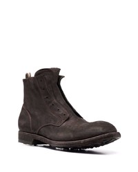 Bottes de loisirs en cuir marron foncé Officine Creative