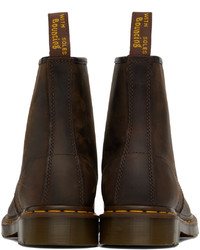 Bottes de loisirs en cuir marron foncé Dr. Martens