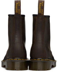 Bottes de loisirs en cuir marron foncé Dr. Martens