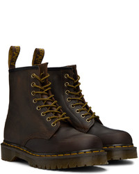 Bottes de loisirs en cuir marron foncé Dr. Martens