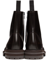 Bottes de loisirs en cuir marron foncé Common Projects