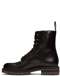 Bottes de loisirs en cuir marron foncé Common Projects