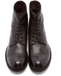 Bottes de loisirs en cuir marron foncé Officine Creative