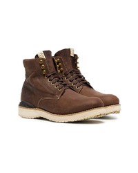 Bottes de loisirs en cuir marron foncé VISVIM