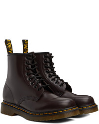 Bottes de loisirs en cuir marron foncé Dr. Martens