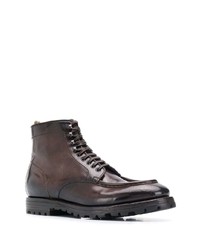 Bottes de loisirs en cuir marron foncé Officine Creative