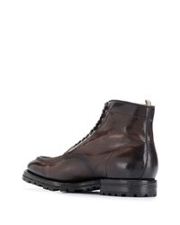 Bottes de loisirs en cuir marron foncé Officine Creative