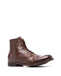 Bottes de loisirs en cuir marron foncé Officine Creative