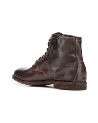 Bottes de loisirs en cuir marron foncé Premiata