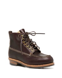 Bottes de loisirs en cuir marron foncé VISVIM