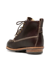 Bottes de loisirs en cuir marron foncé VISVIM