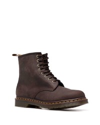 Bottes de loisirs en cuir marron foncé Dr. Martens