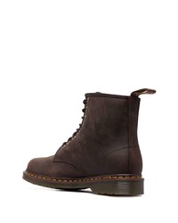 Bottes de loisirs en cuir marron foncé Dr. Martens