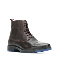 Bottes de loisirs en cuir marron foncé Tommy Hilfiger