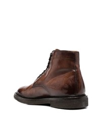 Bottes de loisirs en cuir marron foncé Officine Creative