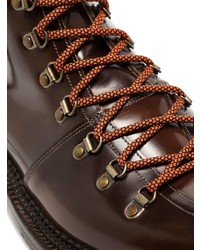 Bottes de loisirs en cuir marron foncé Grenson