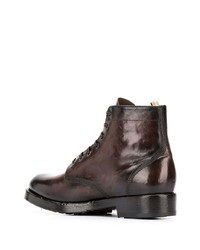 Bottes de loisirs en cuir marron foncé Officine Creative