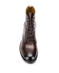 Bottes de loisirs en cuir marron foncé Officine Creative