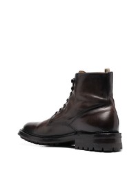 Bottes de loisirs en cuir marron foncé Officine Creative