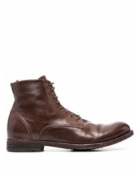 Bottes de loisirs en cuir marron foncé Officine Creative