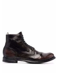 Bottes de loisirs en cuir marron foncé Officine Creative