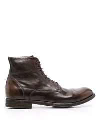 Bottes de loisirs en cuir marron foncé Officine Creative