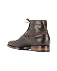 Bottes de loisirs en cuir marron foncé Officine Creative