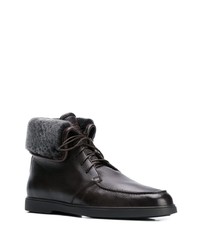 Bottes de loisirs en cuir marron foncé Santoni