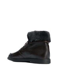 Bottes de loisirs en cuir marron foncé Santoni