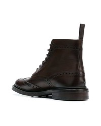 Bottes de loisirs en cuir marron foncé Trickers