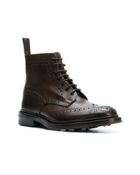 Bottes de loisirs en cuir marron foncé Trickers