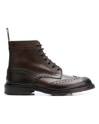 Bottes de loisirs en cuir marron foncé Trickers