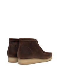 Bottes de loisirs en cuir marron foncé Clarks