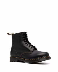 Bottes de loisirs en cuir noires Dr. Martens