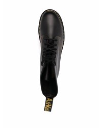 Bottes de loisirs en cuir noires Dr. Martens