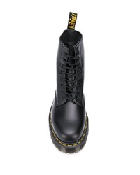 Bottes de loisirs en cuir noires Dr. Martens