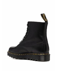 Bottes de loisirs en cuir noires Dr. Martens