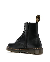 Bottes de loisirs en cuir noires Dr. Martens