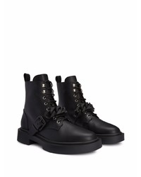 Bottes de loisirs en cuir noires Giuseppe Zanotti